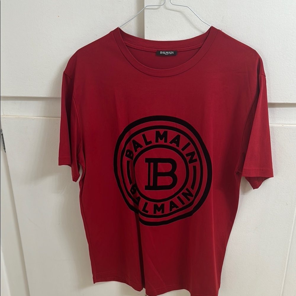 Balmain Paris black and red shirt! Size xl